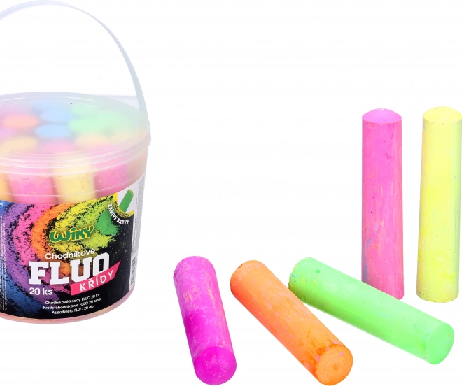 Gessetti fluorescenti per marciapiede 20 pz