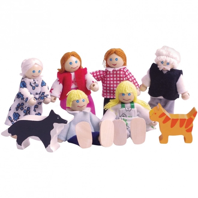 Set famiglia Bigjigs Toys per casetta