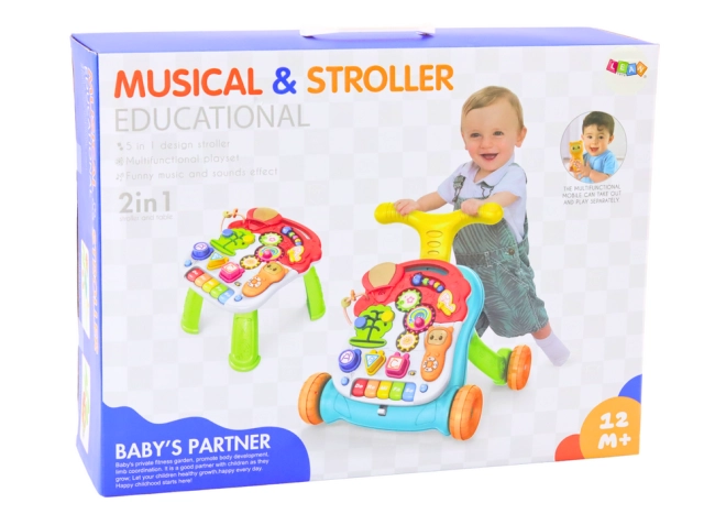 Funzione 2 in 1: Tavolo e deambulatore