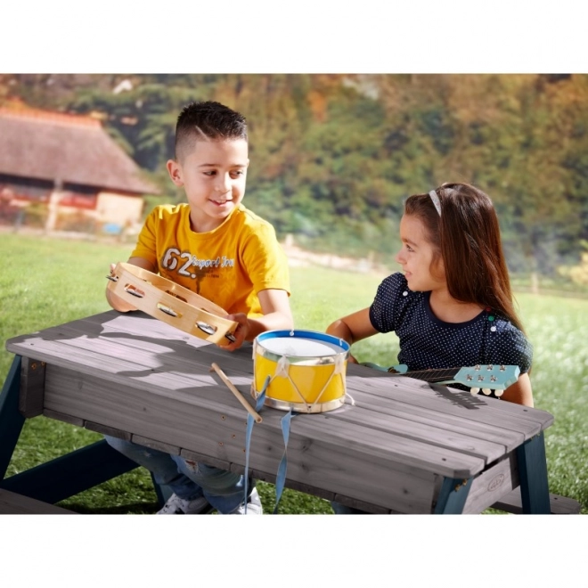 Tavolo da picnic Axi Nick con contenitori per sabbia/acqua e ombrellone