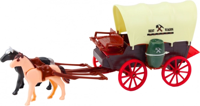 Set da cowboy con carrozza western e figurine