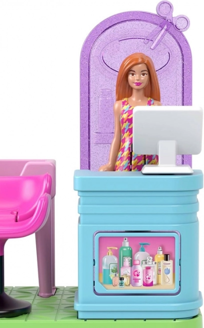 Barbie Mini BarbieLand - Salone di bellezza con bambola mini Barbie mobile