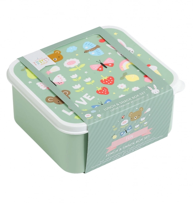 A Little Lovely Company Set di quattro scatole per snack – Gioia