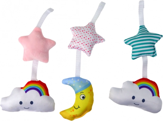 Giostrina universale con clip e giocattoli di peluche Rosa