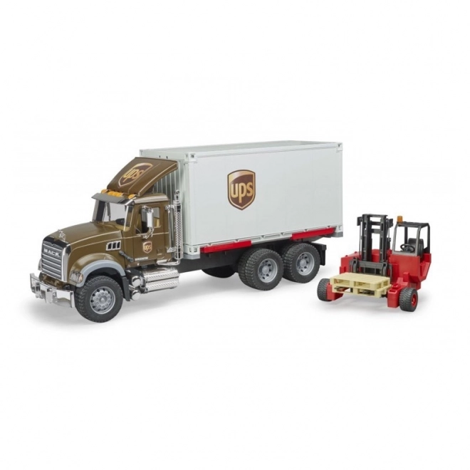 Camion MACK con Carrello Elevatore BRUDER UPS