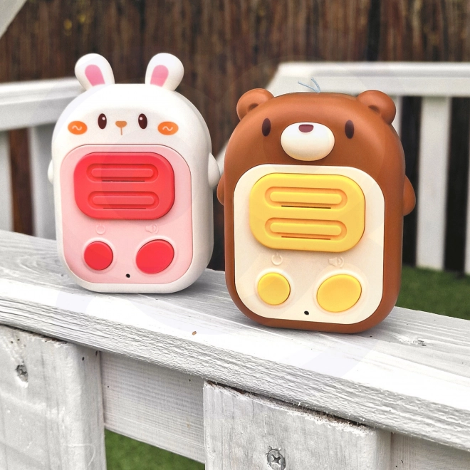 Walkie Talkie Set per Bambini a Forma di Orso e Coniglietto