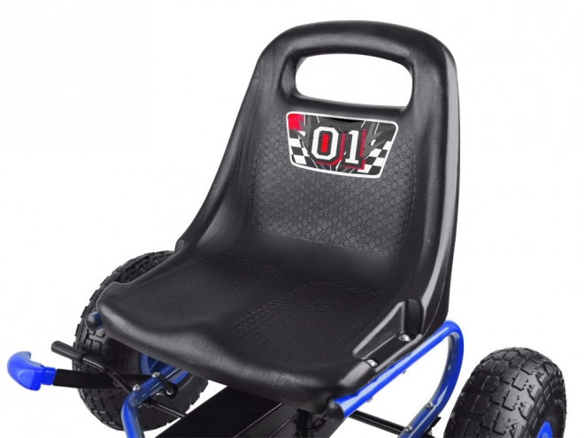 Gokart Formula 01 con ruote gonfiabili in gomma – blu