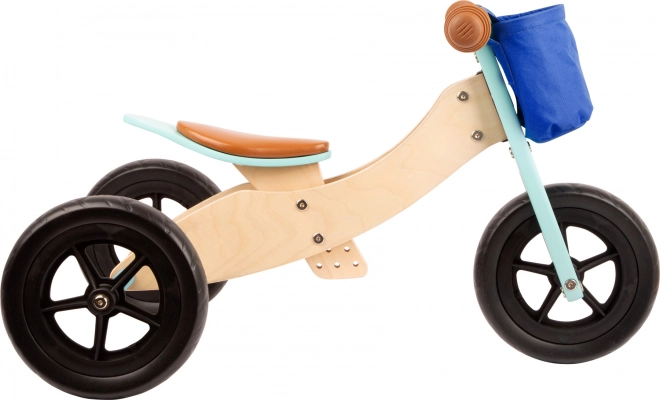 Bici in legno Small Foot Maxi 2 in 1 turchese