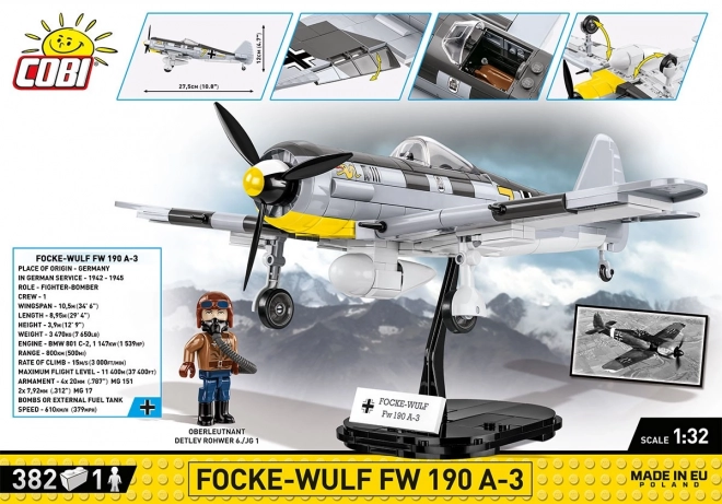 Focke-Wulf Fw 190 A3 II Guerra Mondiale - Set di costruzione COBI