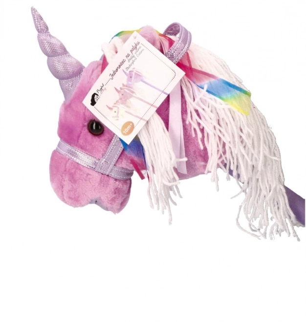 Unicorno rosa su bastone Rosa Hobby Horse