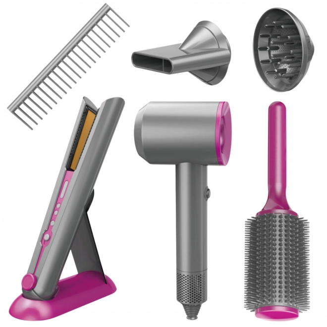 Set per Piccolo Parrucchiere Asciugacapelli e Piastra WOOPIE