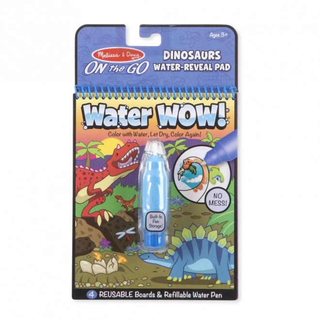 Libro da colorare ad acqua dinosauri - WaterWow