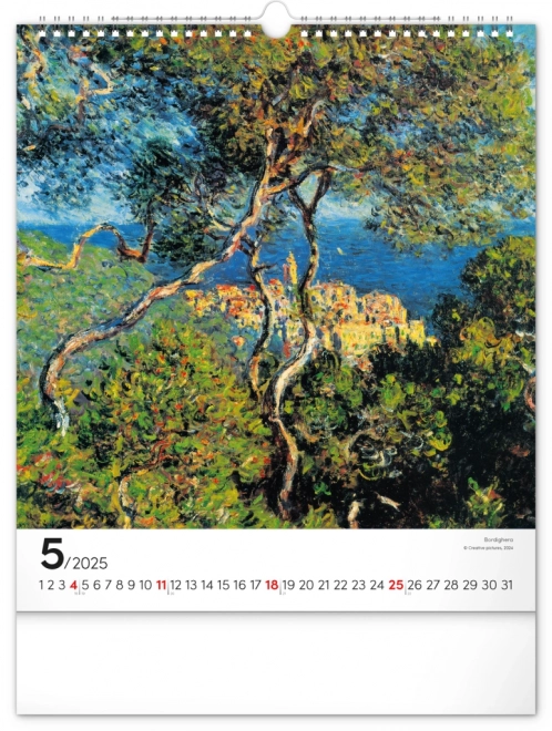 Calendario da Parete Claude Monet 2025 30x34 cm