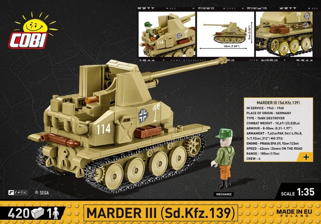 Modello Cacciacarri Marder III Sd. Kfz. 139