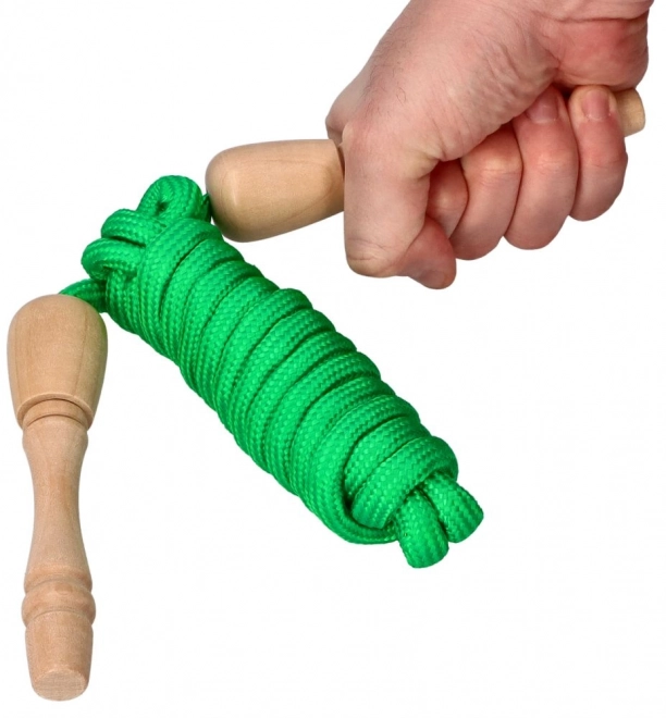 Goki corda per saltare con maniglie in legno 240 cm