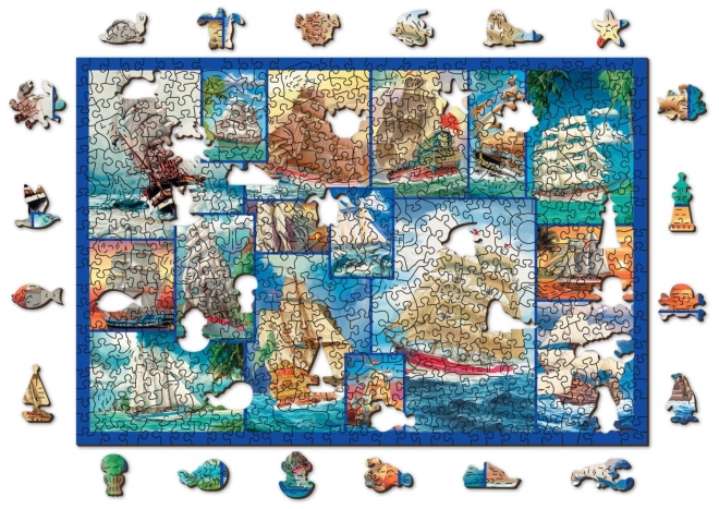 Puzzle in legno doppio lato WOODEN CITY