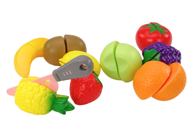 Frutta colorata da tagliare con chiusura a strappo