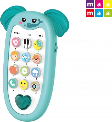 Maamaa telefono per bambini con elefante con effetti 13,5 cm