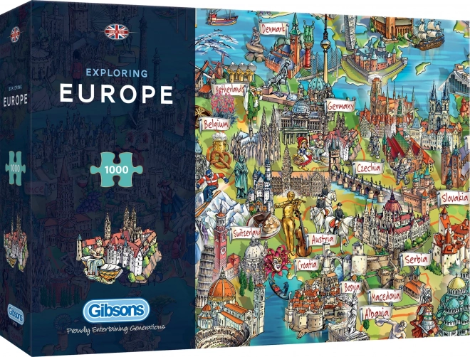 Puzzle Viaggio in Europa 1000 pezzi