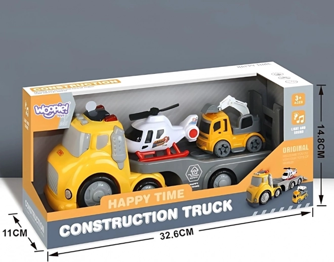Kit di traino giallo WOOPIE City Truck con effetti luminosi e sonori