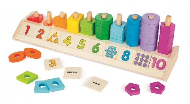 Gioco di apprendimento numeri, forme e colori