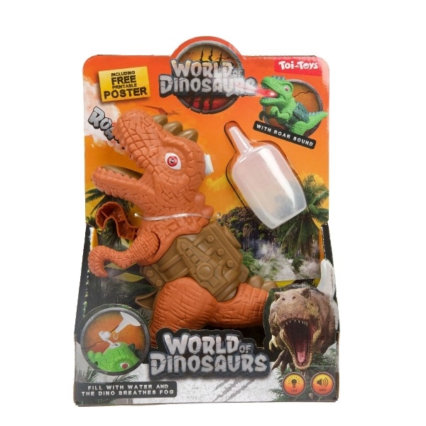 Pistola a forma di dinosauro con vapore e suoni