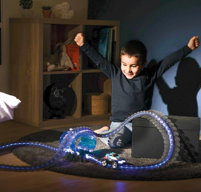 Circuito flessibile Smoby Flextreme Neon con auto - set di partenza