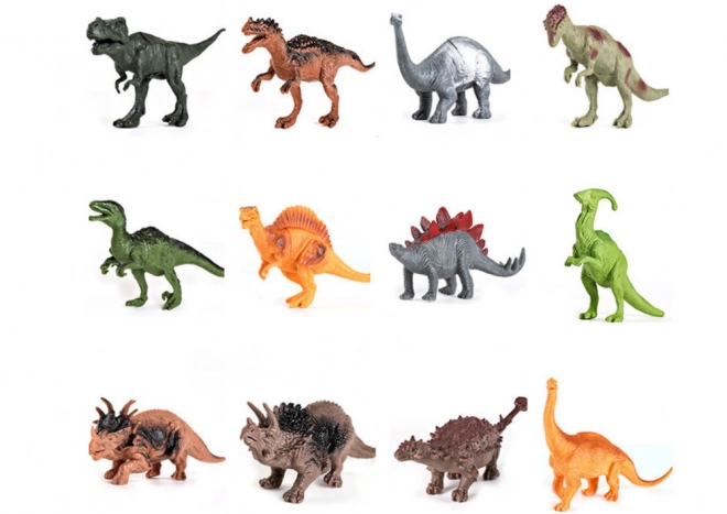 Set figure di dinosauri con accessori 46 pezzi