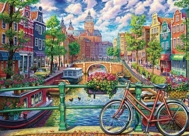 Puzzle Canale di Amsterdam 1000 Pezzi