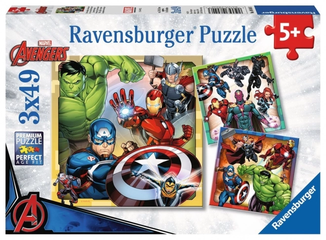 Puzzle Ravensburger Avengers Marvel 3x49 pezzi