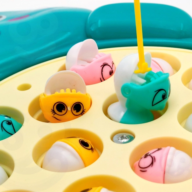 Gioco di abilità pesca dinosauro verde WOOPIE