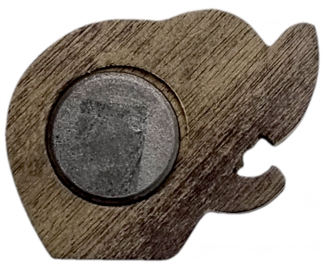 Decorazione Magnetica in Legno Grande Elefante