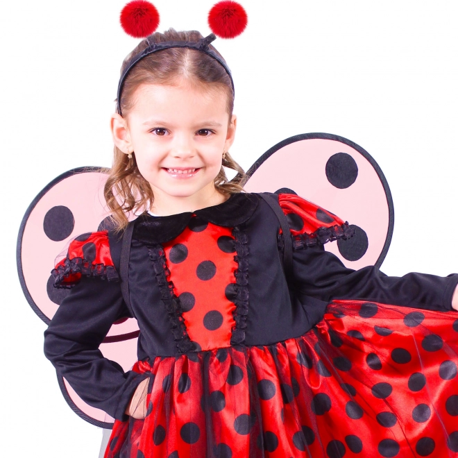 Costume da coccinella con ali e antenne