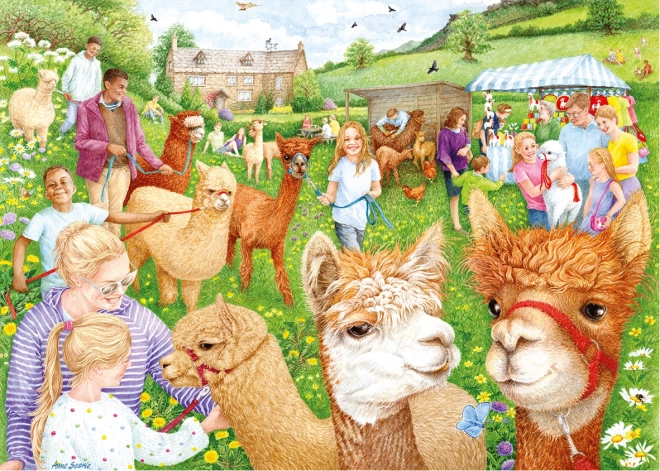 Puzzle FALCON Farma con Alpaca 1000 Pezzi