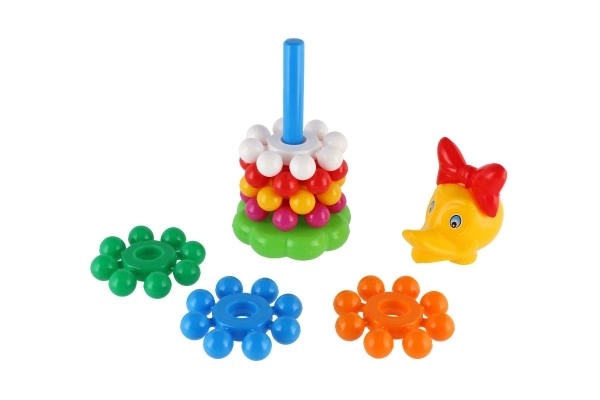 Piramide ad anelli in plastica 26cm per bambini