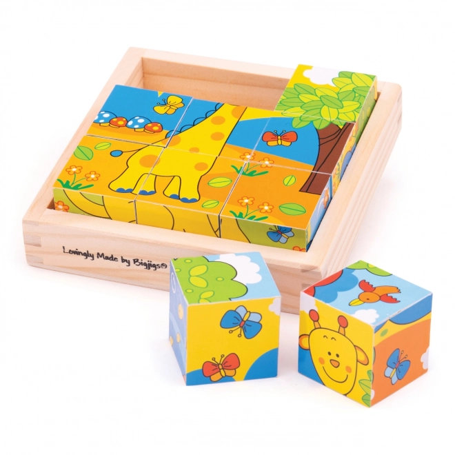 Cubetti Puzzle Safari di Bigjigs Toys