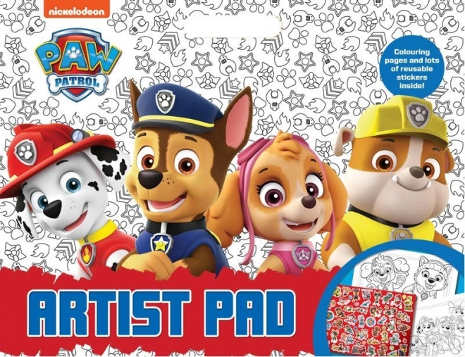 Mega album da colorare con adesivi PAW Patrol