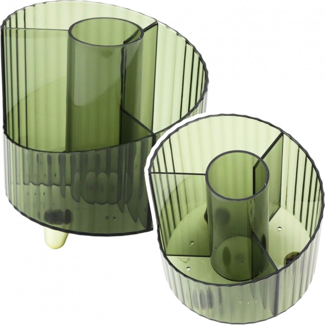 Organizer per articoli da scrittura trasparente verde