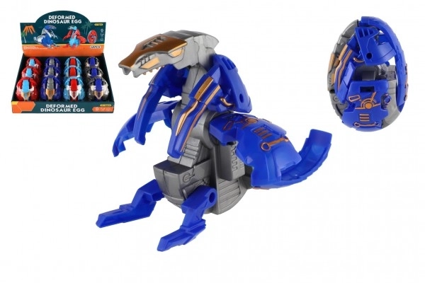 Uovo di dinosauro robot pieghevole in plastica 11cm in vari colori