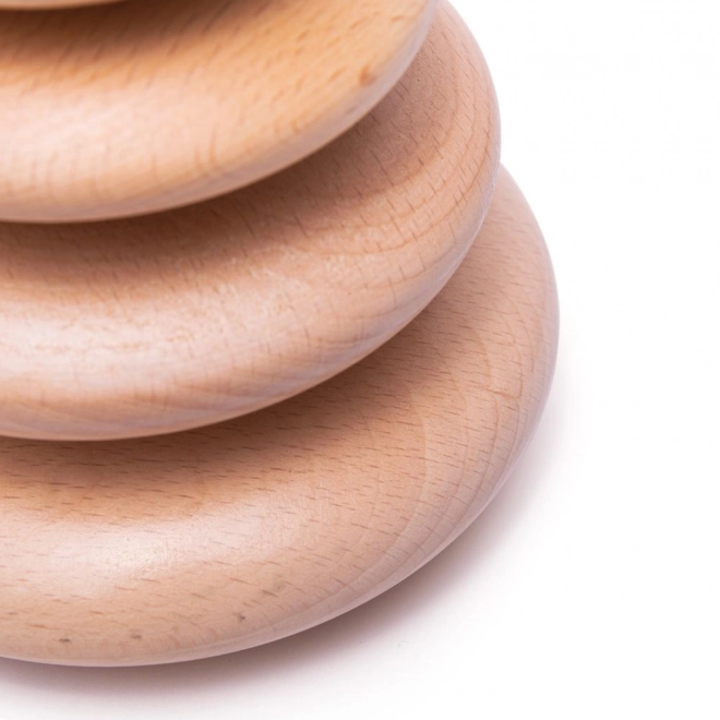 Gioco di equilibrio con ciottoli in legno per bambini