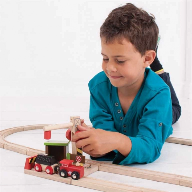 Miniera di carbone con gru Bigjigs Rail