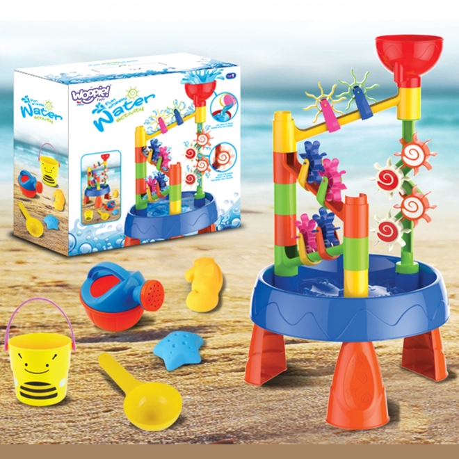 Tavolo per acqua e sabbia 2 in 1 WOOPIE con cascata