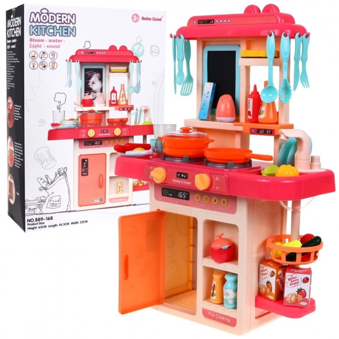 Cucina rosa per bambini con suoni e luci