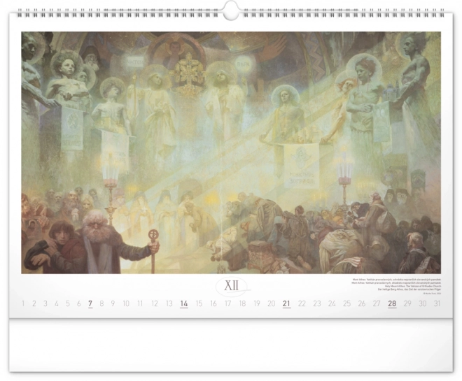 Calendario da Parete Epopea Slava di Alfons Mucha 2025