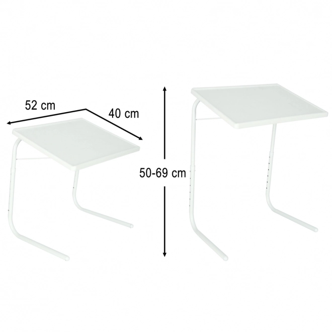 Tavolino pieghevole per laptop bianco