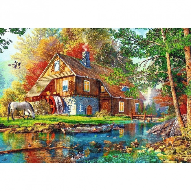 Puzzle 500 pezzi Casetta sul fiume