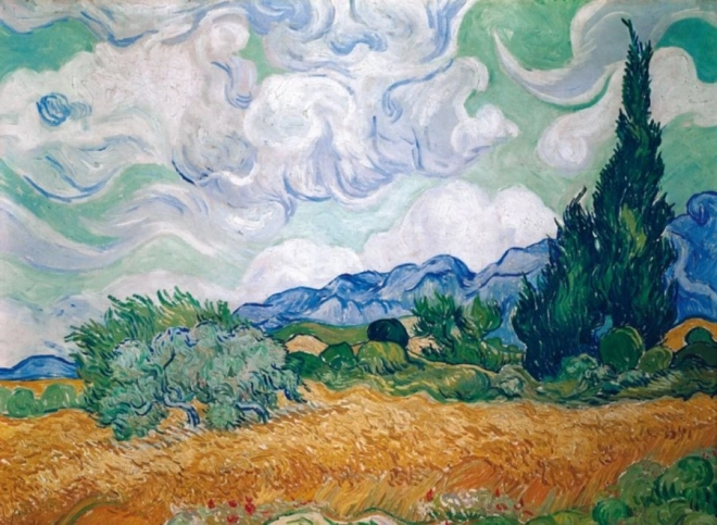 Puzzle Campo di Grano con Cipressi 1000 pezzi