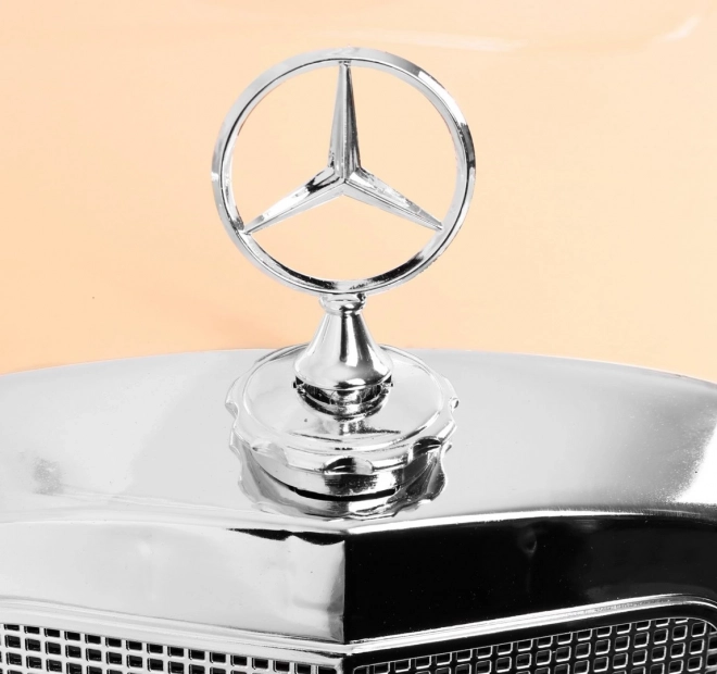 Mercedes Benz 300S Retrò per bambini Laccato Nero + telecomando + EVA + avvio lento + LED MP3