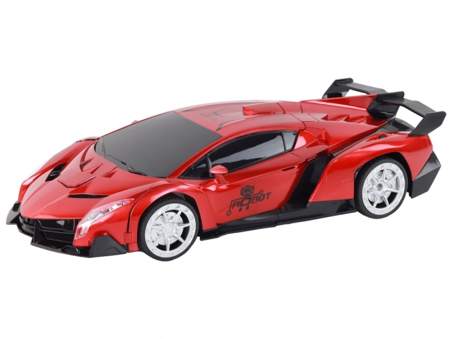 Auto-robot trasformabile R/C 1:10 rosso controllo gestuale