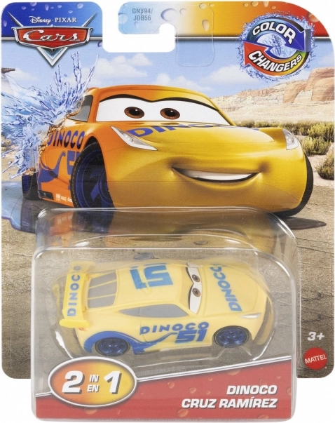 Auto mobili mobili che cambiano colore, ispirati a Dinoco dal film Cars di DisneyPixar